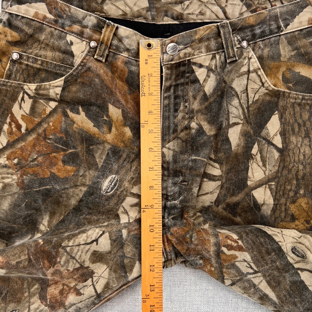 VTG Y2K Wrangler Pro Gear Camo Pants 36x25 Men Brown Fleece Lined Hunting Ranch - Picture 7 of 10